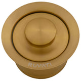 Alternative View of Ruvati Garbage Disposal Flange Drain with Basket Strainer Drain and Stopper, Brushed Gold Satin Brass, Stainless Steel, Brass Tone Matte Gold, RVA1042GG