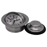 Ruvati Kitchen Sink Garbage Disposal Flange Drain with Basket Strainer Drain and Stopper, Stainless Steel, RVA1042ST
