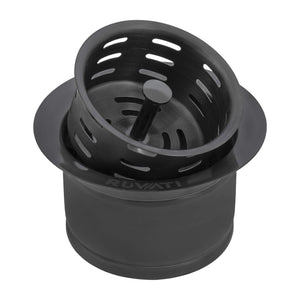 Alternate Image for Ruvati Extended Garbage Disposal Flange Drain with Deep Basket Strainer Drain - Gunmetal Black Stainless Steel, RVA1049BL