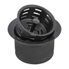 Ruvati Extended Garbage Disposal Flange Drain with Deep Basket Strainer Drain - Gunmetal Black Stainless Steel, RVA1049BL