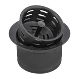 Main Image of Ruvati Extended Garbage Disposal Flange Drain with Deep Basket Strainer Drain - Gunmetal Black Stainless Steel, RVA1049BL