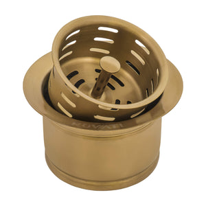 Alternate Image for Ruvati Extended Garbage Disposal Flange Drain with Deep Basket Strainer Drain - Matte Gold Satin Brass, RVA1049GG