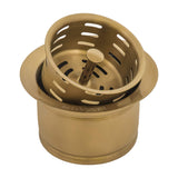 Main Image of Ruvati Extended Garbage Disposal Flange Drain with Deep Basket Strainer Drain - Matte Gold Satin Brass, RVA1049GG
