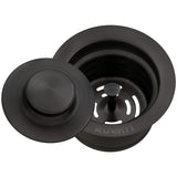 Alternative View of Ruvati Kitchen Sink Extended Garbage Disposal Flange with Deep Basket and Stopper, Gunmetal Black Stainless Steel, RVA1052BL