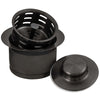Ruvati Kitchen Sink Extended Garbage Disposal Flange with Deep Basket and Stopper, Gunmetal Black Stainless Steel, RVA1052BL