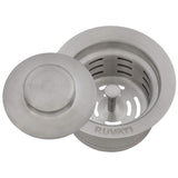 Ruvati Extended Garbage Disposal Flange Drain with Deep Basket Strainer Drain and Stopper, Stainless Steel, RVA1052ST