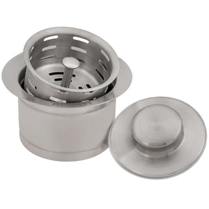 Alternate Image for Ruvati Extended Garbage Disposal Flange Drain with Deep Basket Strainer Drain and Stopper, Stainless Steel, RVA1052ST