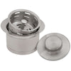 Ruvati Extended Garbage Disposal Flange Drain with Deep Basket Strainer Drain and Stopper, Stainless Steel, RVA1052ST