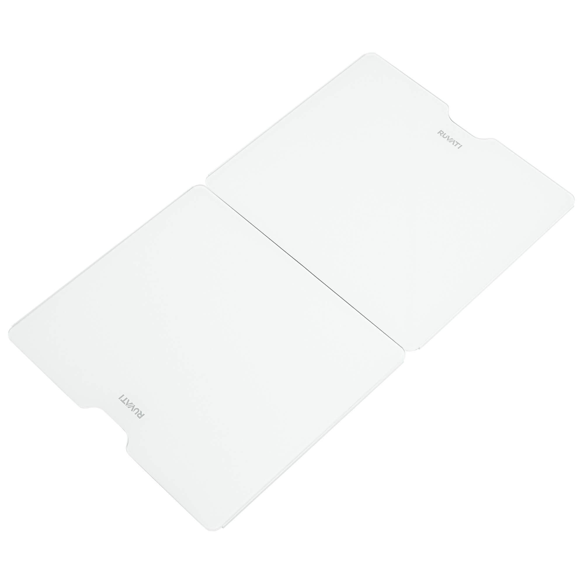 Ruvati LedgeFit 2-Piece White Glass Cutting Board and Sink Cover Set for Ruvati Workstation Sinks 17 x 15 inch, RVA1206GLW