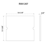 Dimensions for Ruvati 19 x 17 inch Solid Wood Replacement Cutting Board Sink Cover for RVH8307 workstation sink, RVA1207