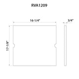 Dimensions for Ruvati Solid Wood Cutting Board Sink Cover for RVH8319 workstation sink, RVA1209