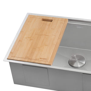 Alternate Image for Ruvati 17 x 11 inch Bamboo Replacement Cutting Board for Ruvati Workstation Sinks, RVA1217BAM