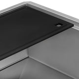 Ruvati 17 x 11 inch LedgeFit Matte Black Composite Replacement Cutting Board for Ruvati Workstation Sinks, Solid Composite, RVA1217BWC