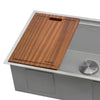 Ruvati 17 x 11 inch Solid Wood Replacement Cutting Board for Ruvati Workstation Sinks, RVA1217