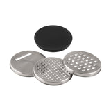 Ruvati LedgeFit Mixing Bowl and Colander with Black Composite Platform (complete set) for Workstation Sinks, Solid Composite / Stainless Steel, Matte Black, RVA1288BWC