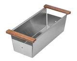 Alternative View of Ruvati Workstation Sink Replacement Colander 17 inch Stainless Steel with Wooden Handles, RVA1317