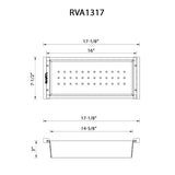 Ruvati LedgeFit Workstation Sink Replacement Colander 17 inch Black Stainless Steel with Wooden Handles, 16, Gunmetal Black, RVA1317BL