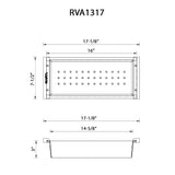 Ruvati LedgeFit Workstation Sink Replacement Colander 17 inch Gold Stainless Steel with Wooden Handles, 16, RVA1317GG