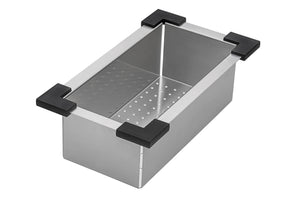 Alternate Image for Ruvati Workstation Sink Replacement Colander 17 inch Stainless Steel with Plastic Corners, RVA1327