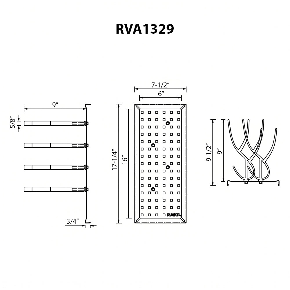 Ruvati LedgeFit Baby Bottle Holder Glass Cup Drying Rack Workstation Sink Sliding Accessory, Stainless Steel, RVA1329 Product Image