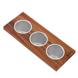 Alternative View of Ruvati Condiment Tray 3 Bowl Serving Board for Workstation Sinks (complete set), RVA1377