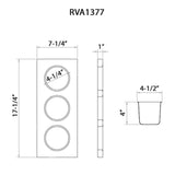 Dimensions for Ruvati Condiment Tray 3 Bowl Serving Board for Workstation Sinks (complete set), RVA1377