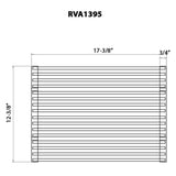 Dimensions for Ruvati Stainless Steel and Silicone Foldable Drying Rack for Workstation Sinks Dish Mat Trivet, RVA1395