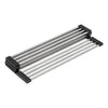 Ruvati Stainless Steel and Silicone Foldable Drying Rack for Workstation Sinks Dish Mat Trivet, RVA1395