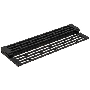 Alternate Image for Ruvati LedgeFit Black Silicone Foldable Drying Rack for Workstation Sinks Trivet Window Pane Design, Stainless Steel / Silicone, Matte Black, RVA1397