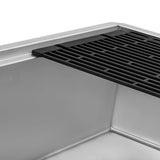 Ruvati LedgeFit Black Silicone Foldable Drying Rack for Workstation Sinks Trivet Window Pane Design, Stainless Steel / Silicone, Matte Black, RVA1397
