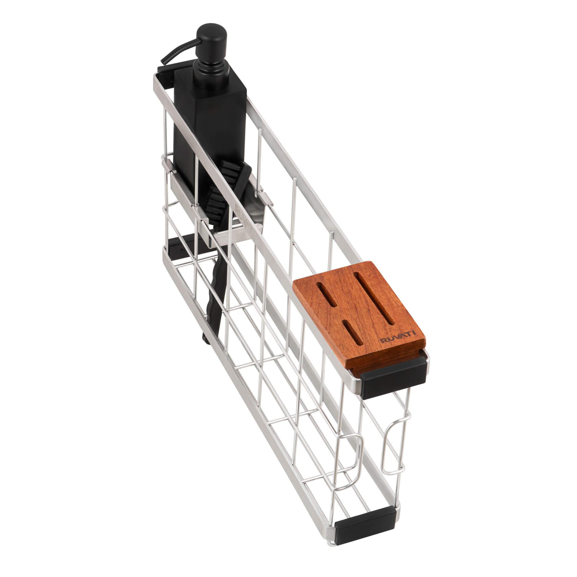 Alternative View of Ruvati Multi-function Workstation Organizer and Caddy with Soap Dispenser and Knife Block, RVA1580