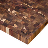 Alternative View of Ruvati 17 x 16 x 2 inch thick End-Grain Acacia Butcher Block Solid Wood Large Cutting Board, RVA2445ACA
