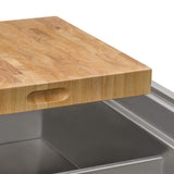 Alternative View of Ruvati 17 x 16 x 2 inch thick End-Grain French Oak Butcher Block Solid Wood Large Cutting Board, RVA2445OAK