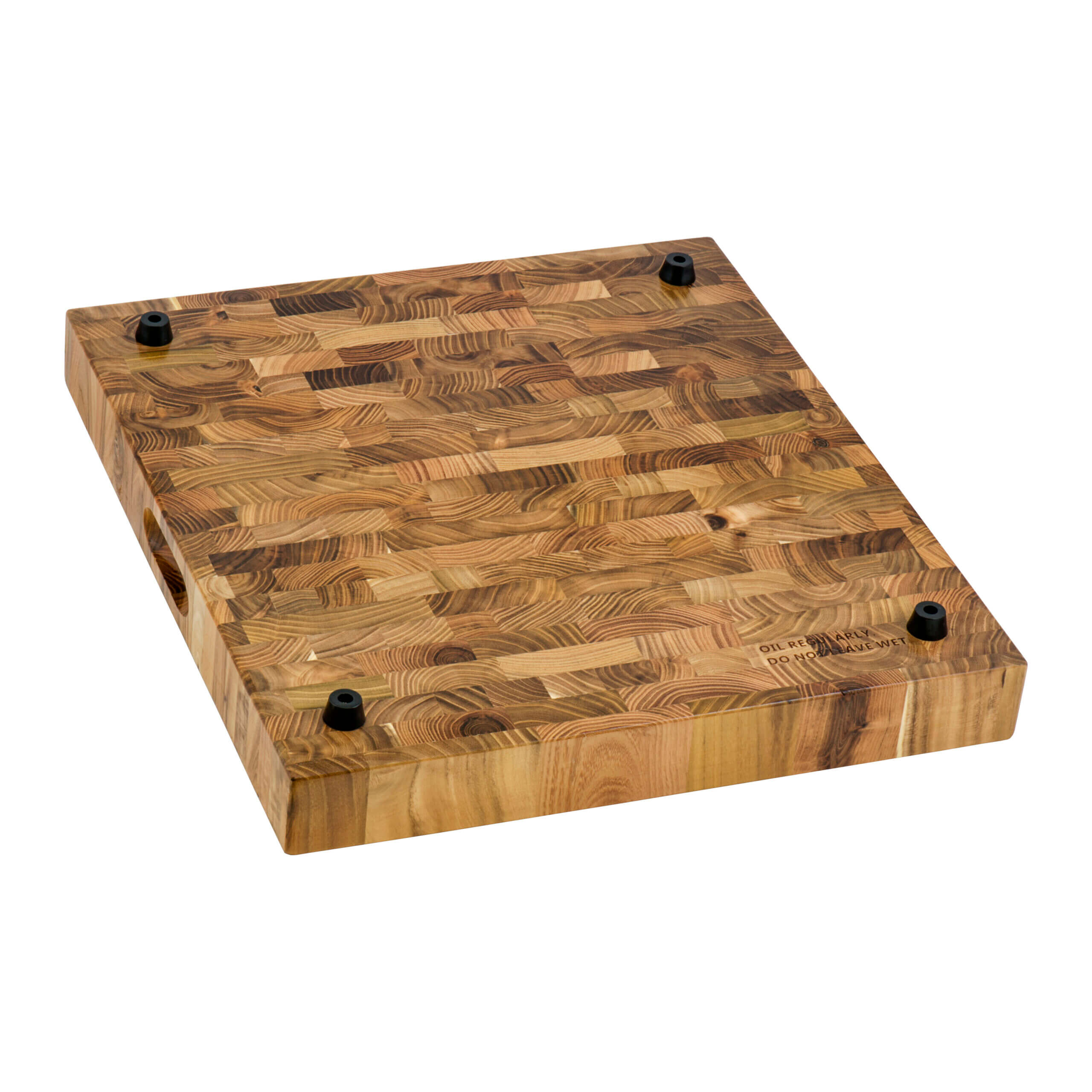 Alternative View of Ruvati 17 x 16 x 2 inch thick End-Grain Teak Butcher Block Solid Wood Large Workstation Cutting Board, RVA2445TKE