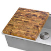 Ruvati 17 x 16 x 2 inch thick End-Grain Teak Butcher Block Solid Wood Large Workstation Cutting Board, RVA2445TKE