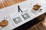 Alternative View of Ruvati Silicone Bottom Grid Sink Mat for RVG1385 and RVG2385 Sinks - Gray, RVA41385GR