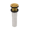 Ruvati Push Pop-up Drain for Bathroom Sinks without Overflow - Satin Brass Matte Gold, RVA5103GG