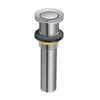 Ruvati Push Pop-up Drain for Bathroom Sinks without Overflow - Stainless Steel Finish, RVA5103ST