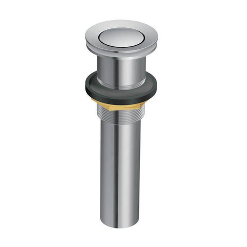 Main Image of Ruvati Push Pop-up Drain for Bathroom Sinks without Overflow - Stainless Steel Finish, RVA5103ST