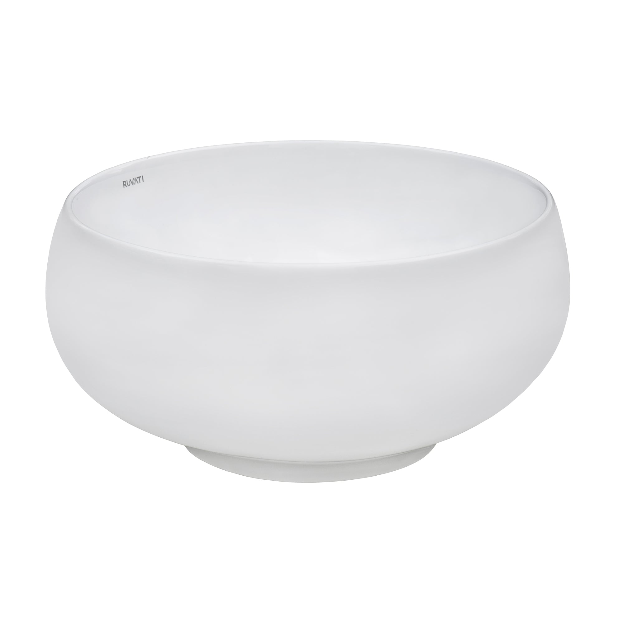 Alternative View of Ruvati Vista 12" Round Vessel Porcelain Above Counter Bathroom Sink, White, RVB0312