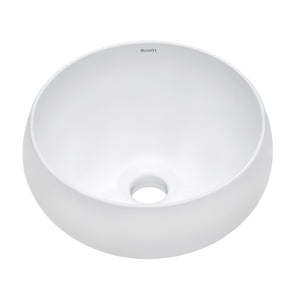 Alternate Image for Ruvati Vista 12" Round Vessel Porcelain Above Counter Bathroom Sink, White, RVB0312