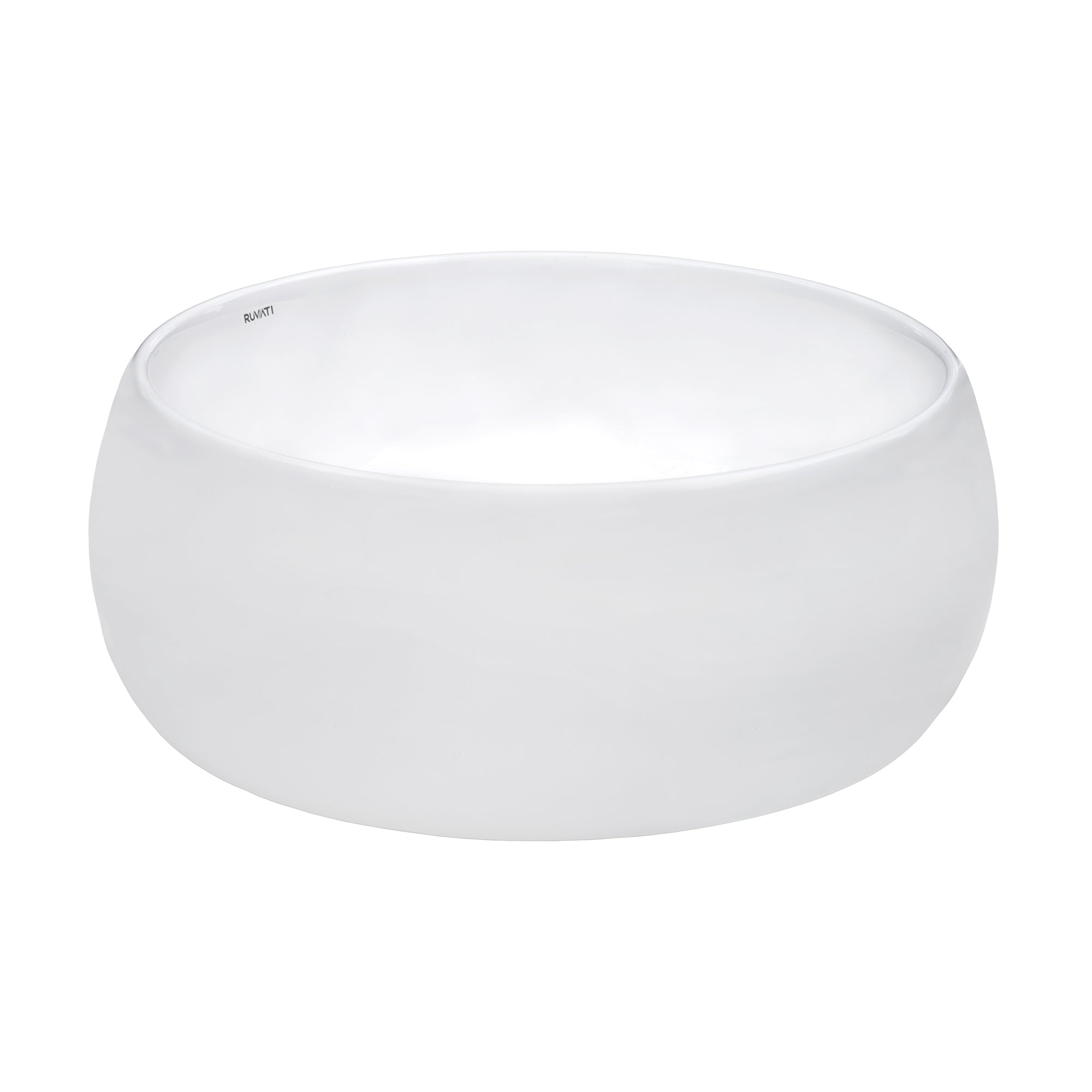 Alternative View of Ruvati Vista 16" Round Vessel Porcelain Above Counter Bathroom Sink, White, RVB0316