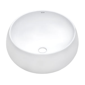 Alternate Image for Ruvati Vista 16" Round Vessel Porcelain Above Counter Bathroom Sink, White, RVB0316