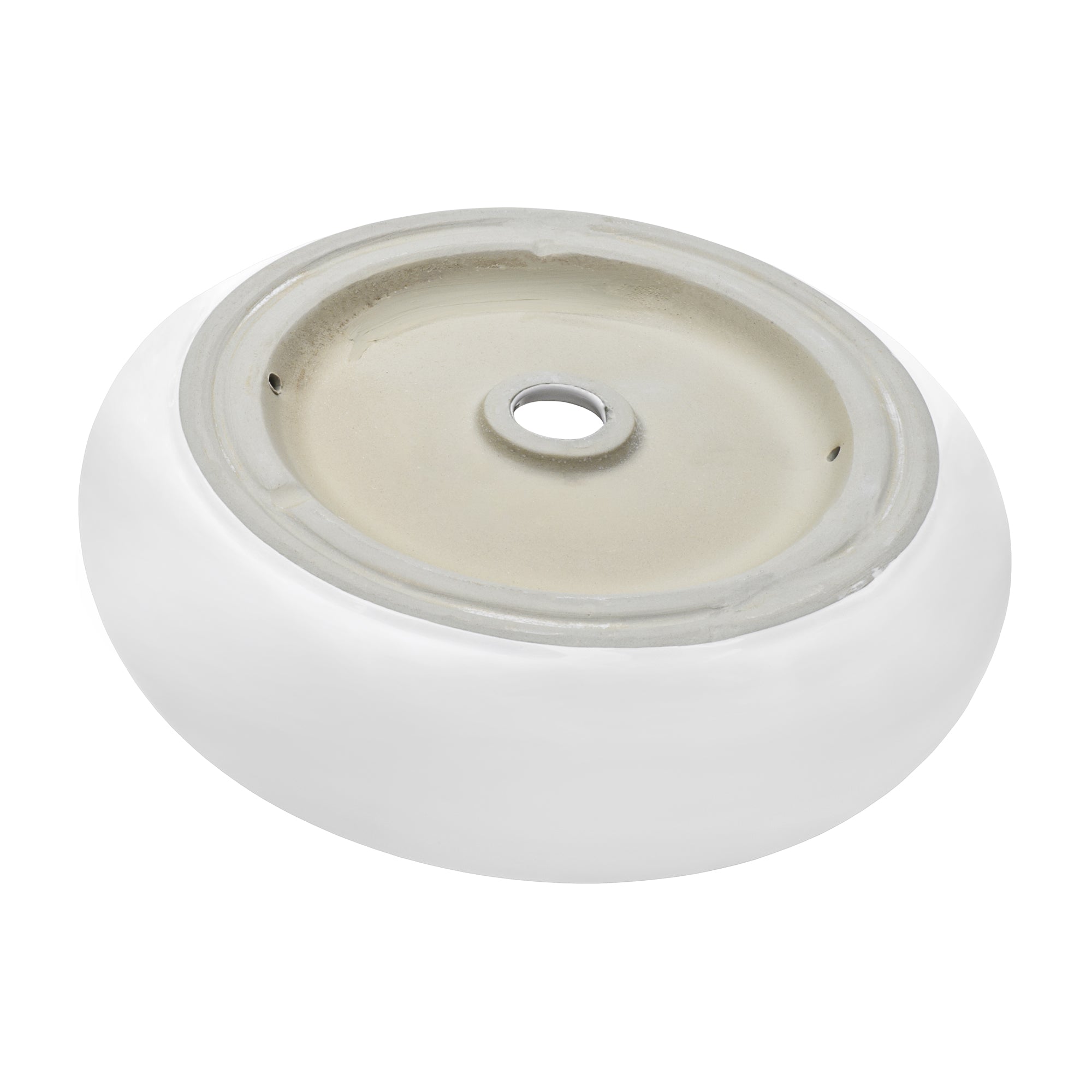 Alternative View of Ruvati Vista 18" Round Vessel Porcelain Above Vanity Counter Bathroom Sink, White, RVB0318