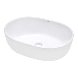 Alternate Image for Ruvati Vista 24" Oval Vessel Porcelain Above Vanity Counter Bathroom Sink, White, RVB0424