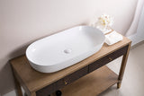 Alternative View of Ruvati Vista 32" Oval Vessel Porcelain Above Counter Bathroom Sink, White, RVB0432