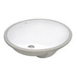 Alternative View of Ruvati Krona 17" Oval Undermount Porcelain Bathroom Vanity Sink with Overflow, White, RVB0616