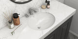 Alternative View of Ruvati Krona 17" Oval Undermount Porcelain Bathroom Vanity Sink with Overflow, White, RVB0616