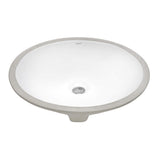Alternative View of Ruvati Krona 19" Oval Undermount Porcelain Bathroom Sink with Overflow, White, RVB0618