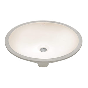 Alternate Image for Ruvati Krona 16 x 13 inch Undermount Bathroom Sink Biscuit Oval Porcelain Ceramic with Overflow, RVB0618BC